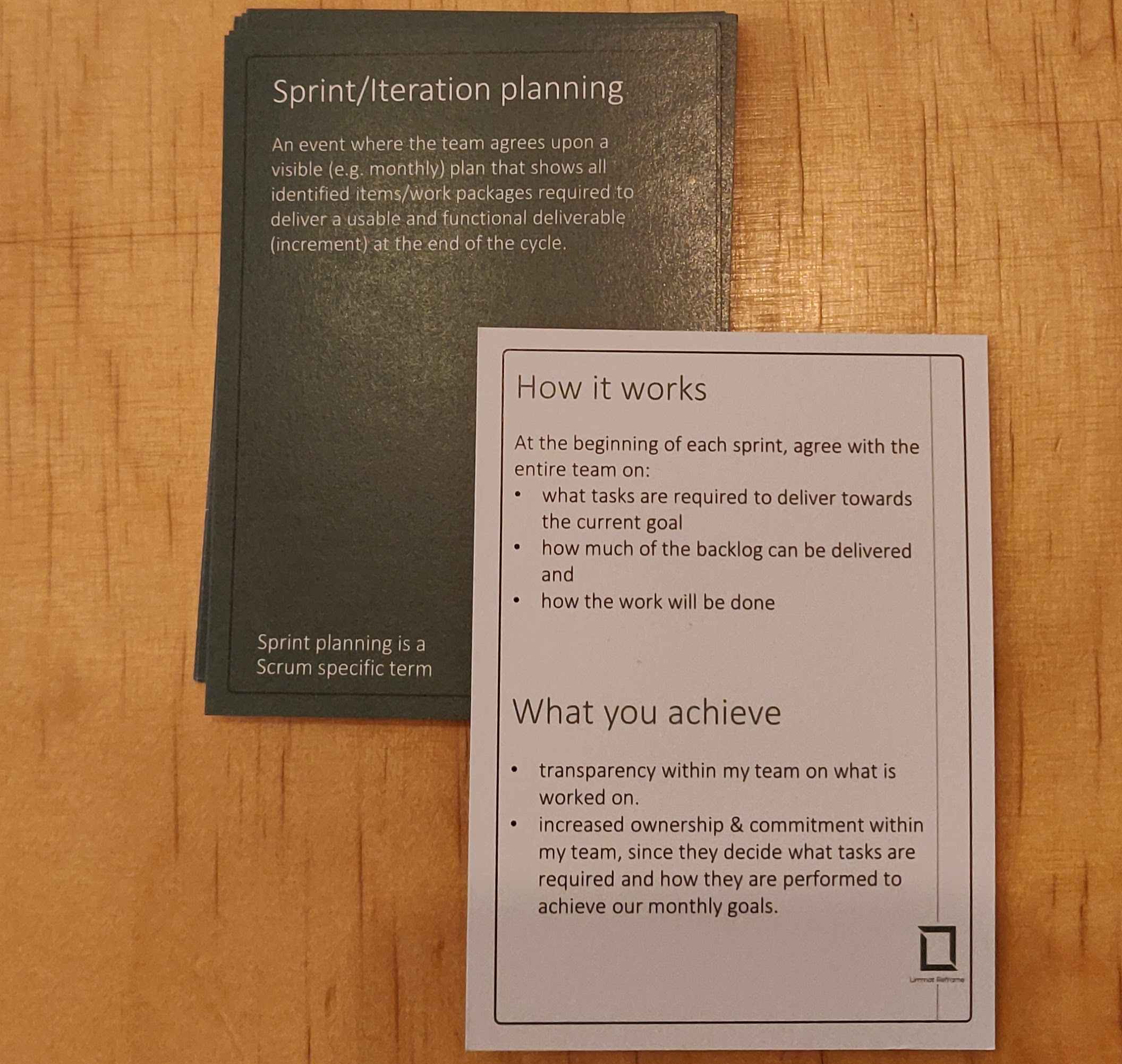 Agile Booster Deck LimmatReframe showing the Sprint Planning